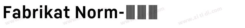 Fabrikat Norm字体转换